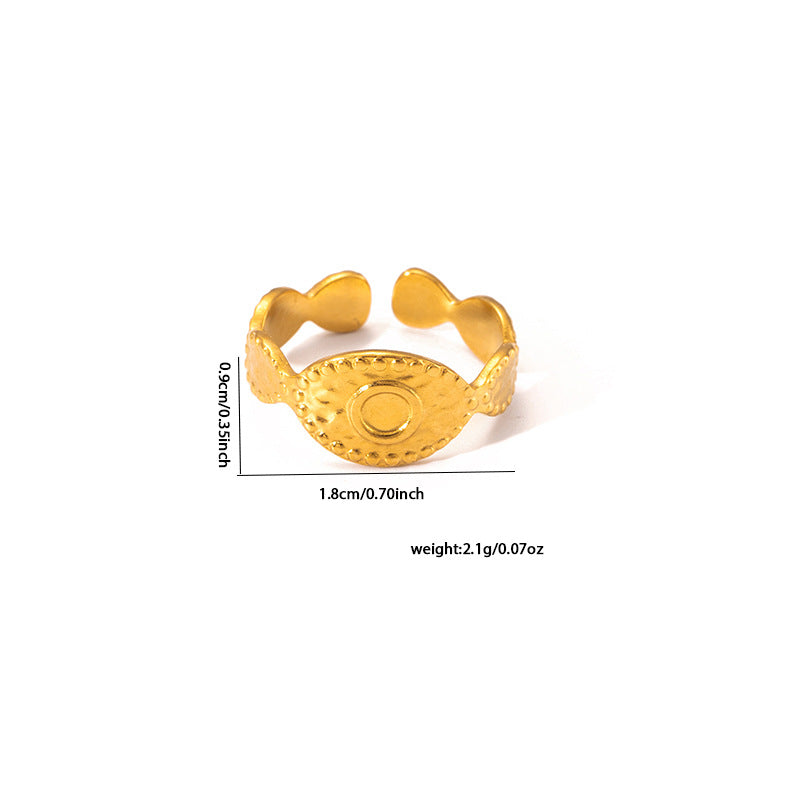 Geometry Pattern Stainless Steel Women's Ring