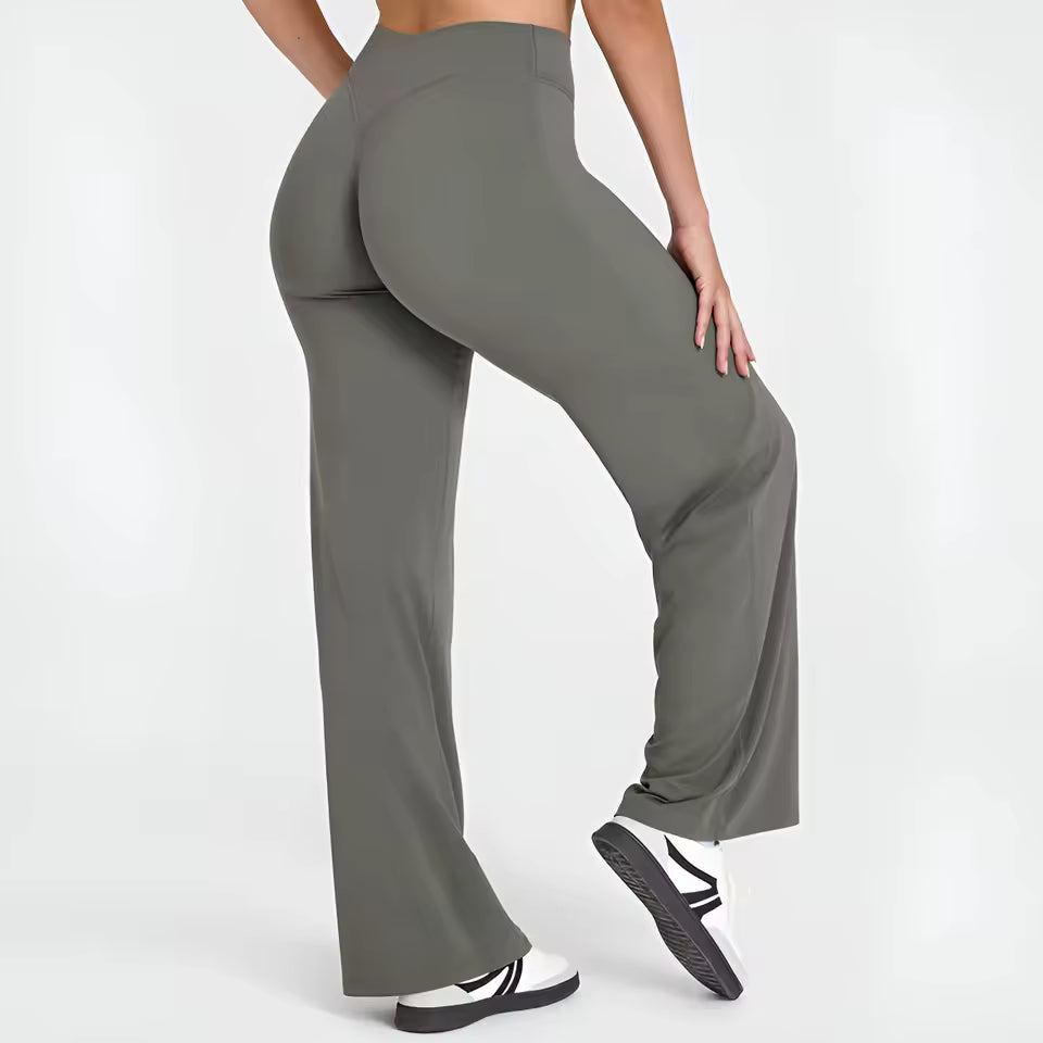 Women’s Casual Pants – High-Waisted, Loose-Fitting, Stretchy Straight-Leg Pants