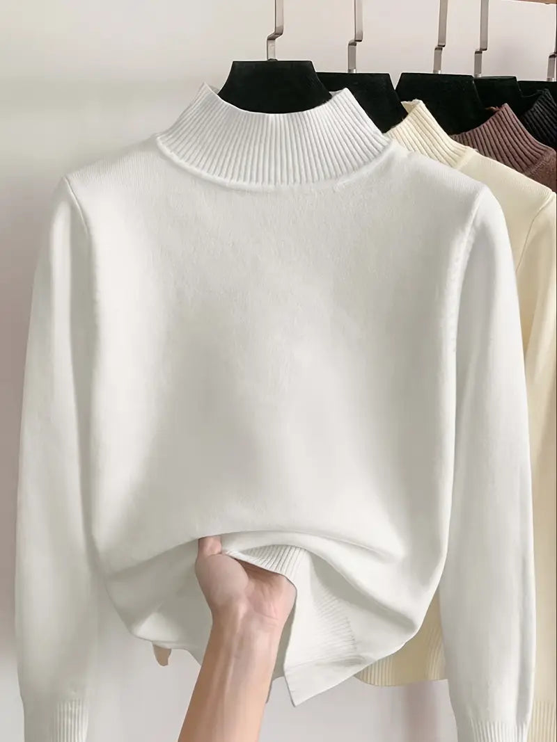 Women's Autumn Winter Round Neck Long Sleeve Sweater