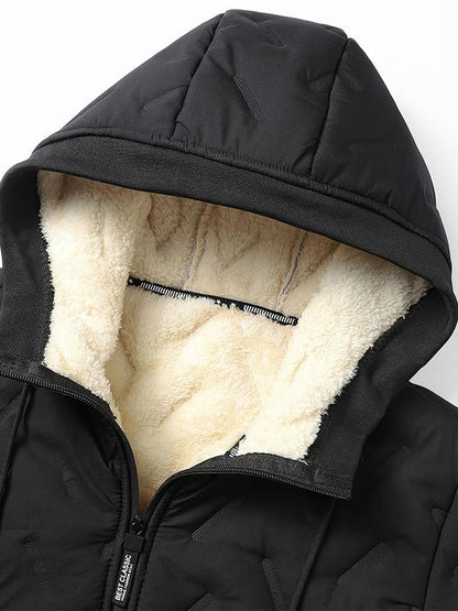 Hooded Lamb Woolen Cotton Jacket