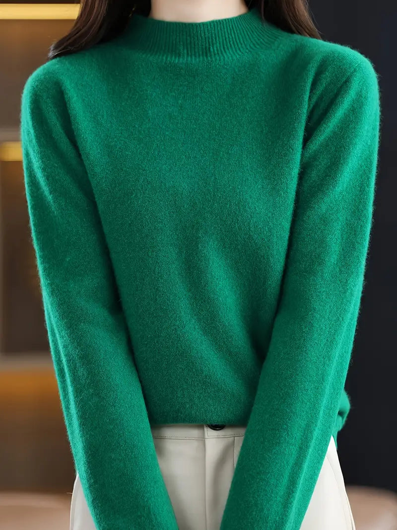 Women's Autumn Winter Round Neck Long Sleeve Sweater