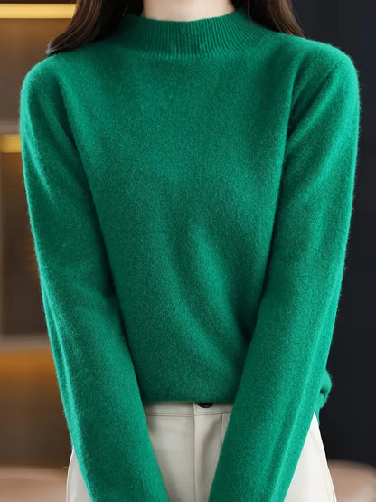 Women's Autumn Winter Round Neck Long Sleeve Sweater