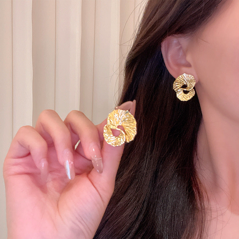 Geometric Irregular Metal Earrings For Women