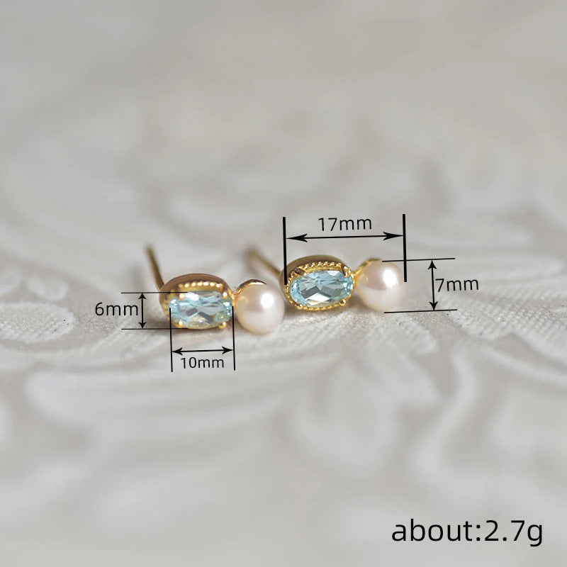 Elegant Stud Earrings For Women Pearl Delicate