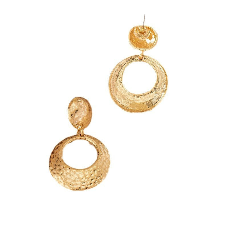 Simple Graceful Round Retro All-match Geometric Ear Studs