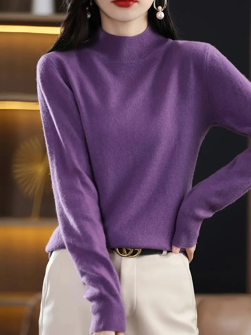 Women's Autumn Winter Round Neck Long Sleeve Sweater