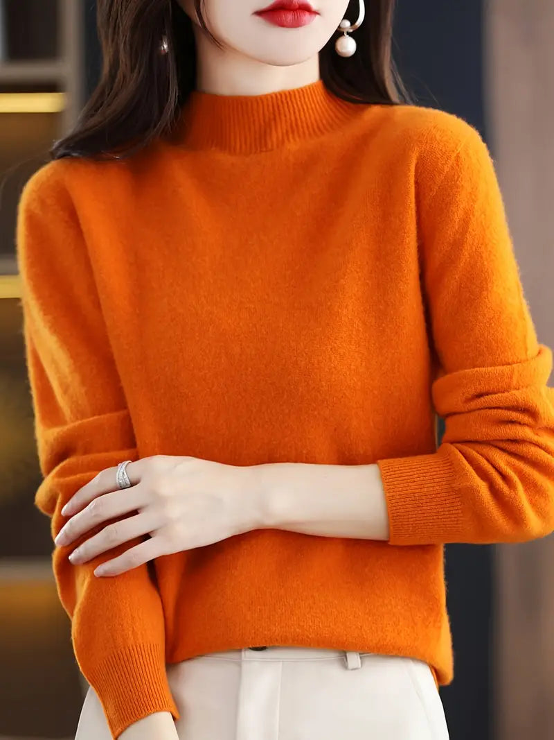Women's Autumn Winter Round Neck Long Sleeve Sweater