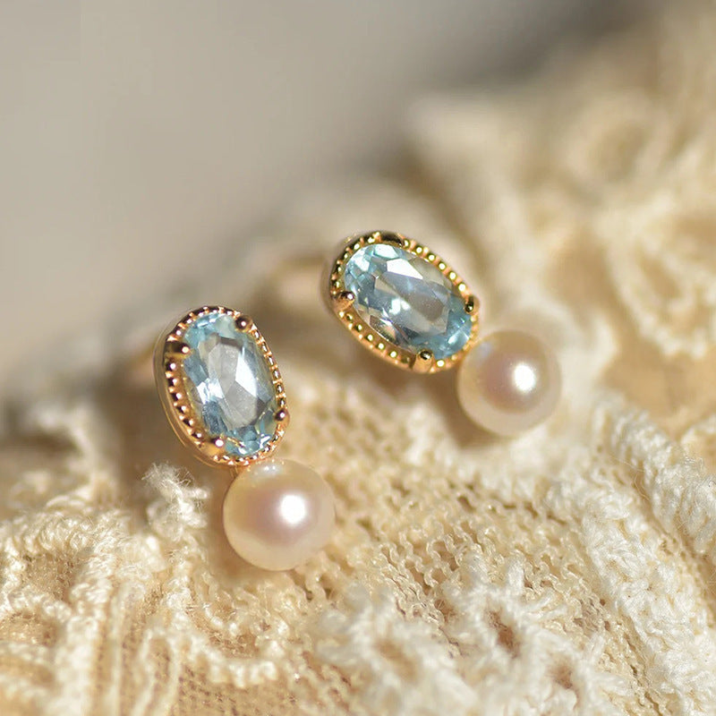 Elegant Stud Earrings For Women Pearl Delicate