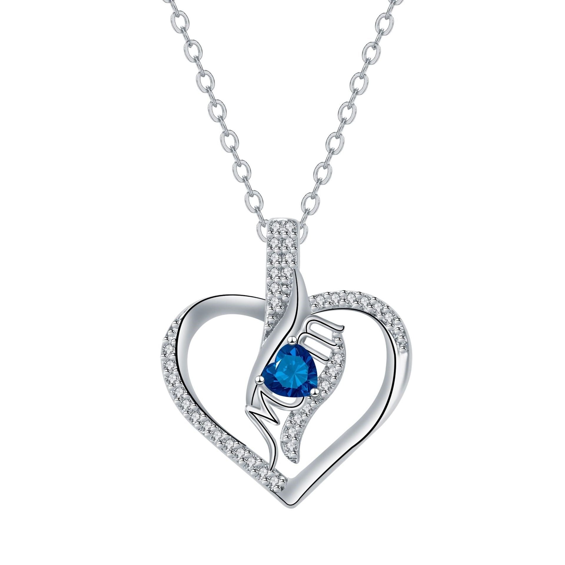 MOM Love Inlaid Female Necklace Mother's Day Jewelry Gift