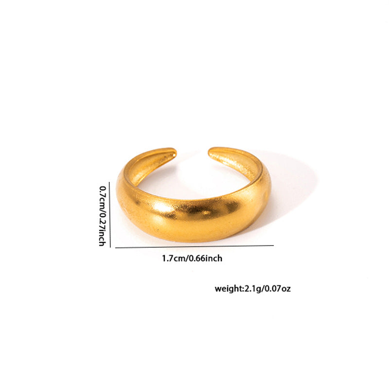 Geometry Pattern Stainless Steel Women's Ring