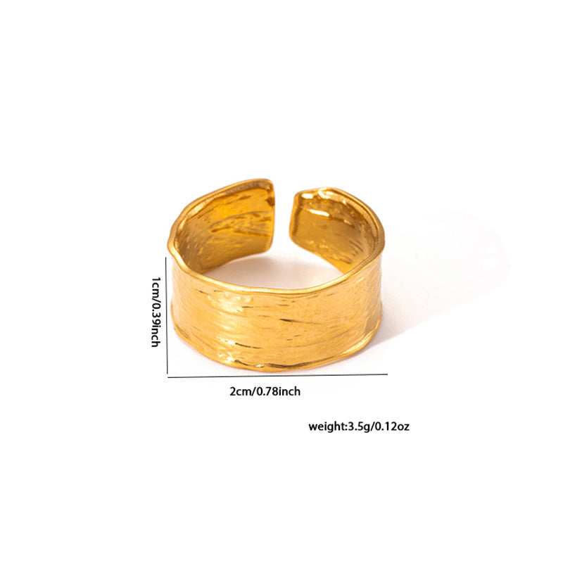 Geometry Pattern Stainless Steel Women's Ring