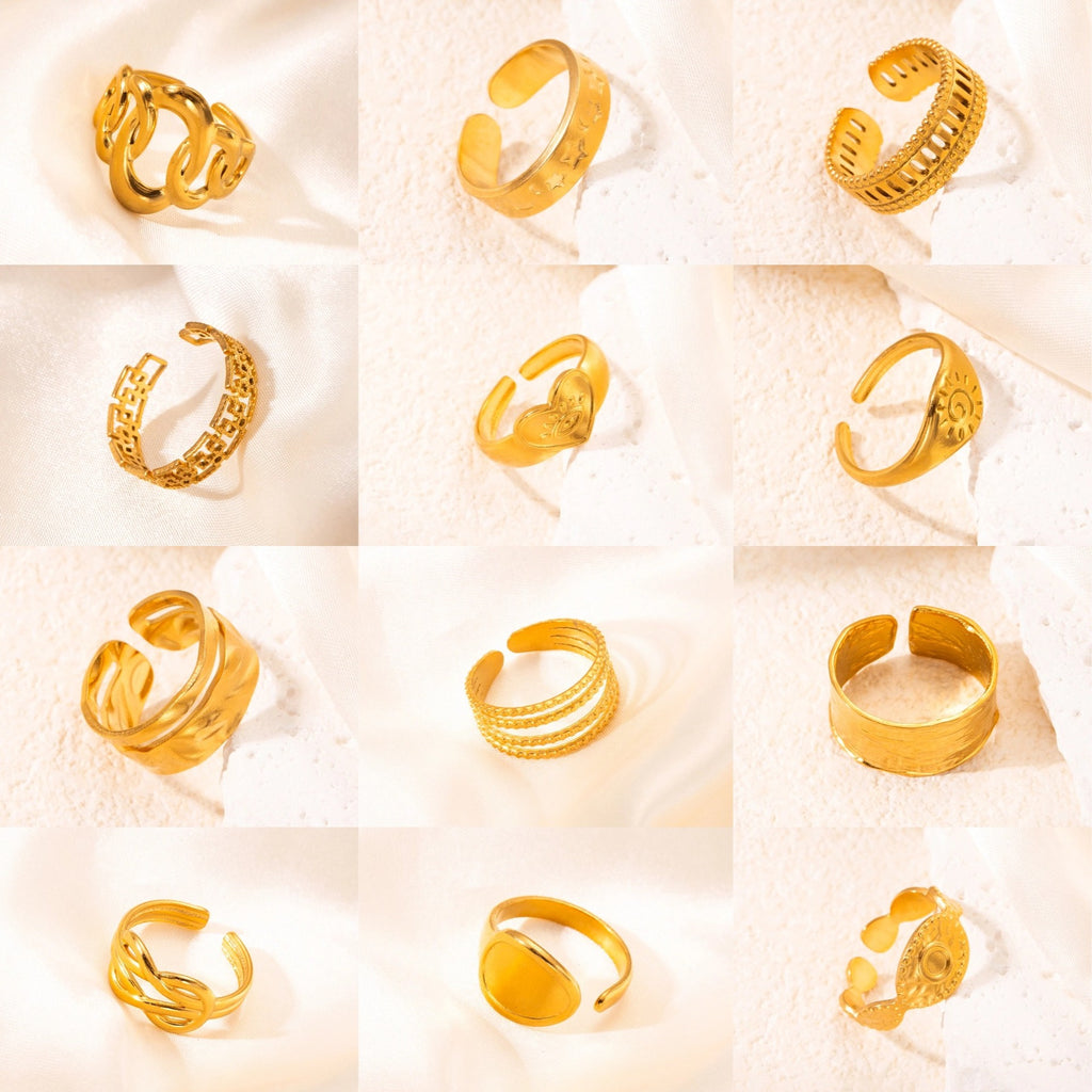 Geometry Pattern Stainless Steel Women's Ring