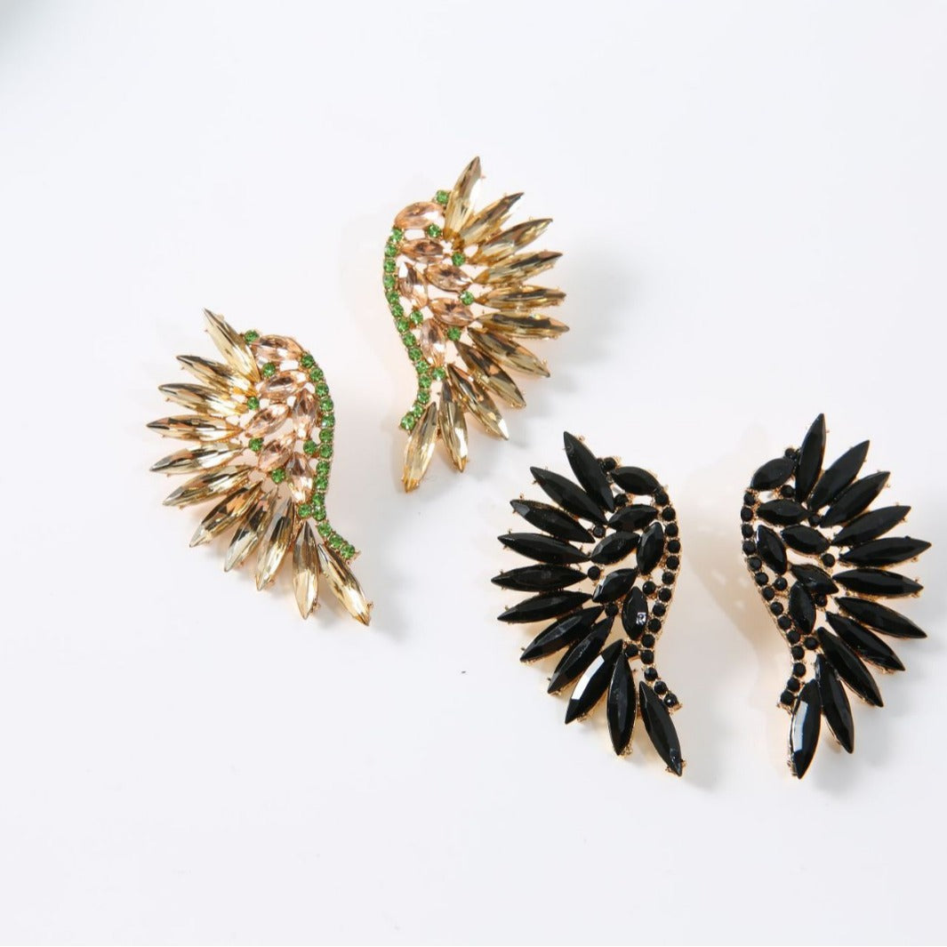 Exaggerated Earrings Crystal Zircon Micro-inlaid Retro