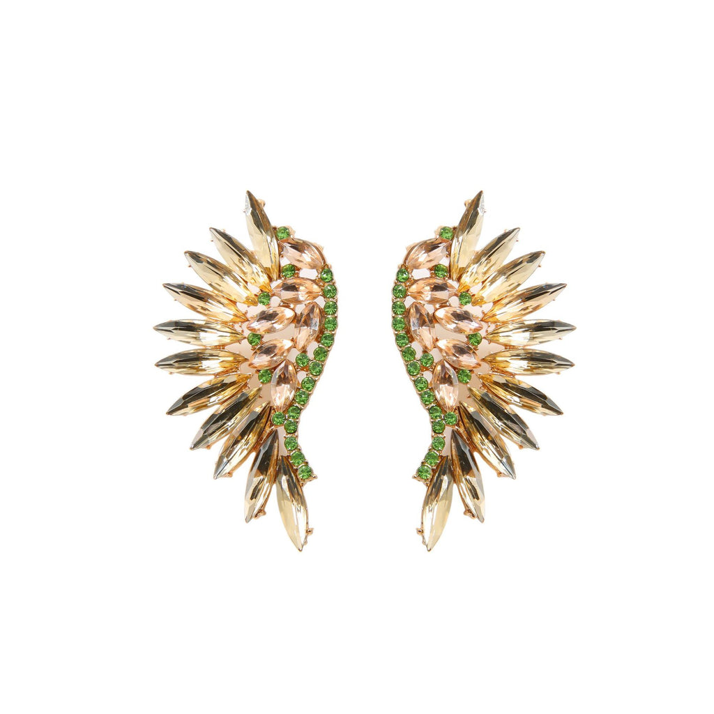 Exaggerated Earrings Crystal Zircon Micro-inlaid Retro