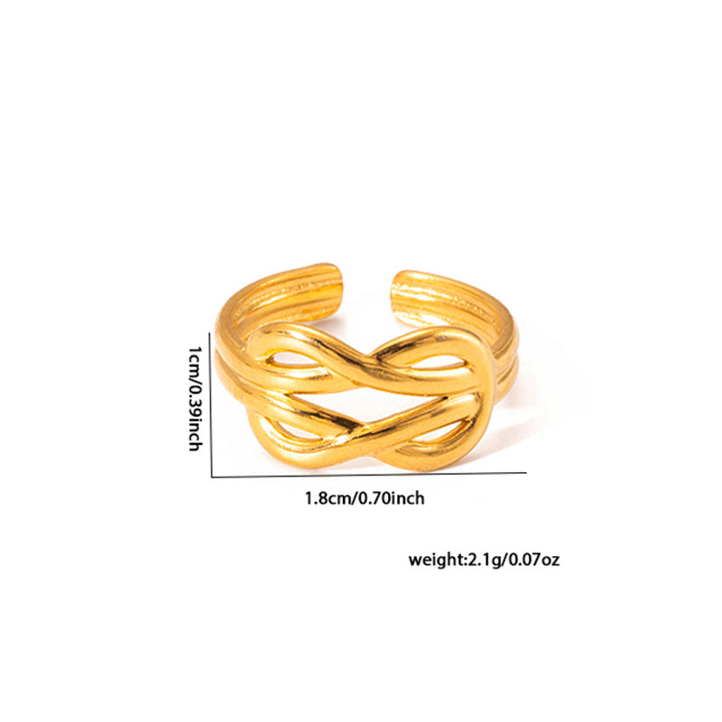 Geometry Pattern Stainless Steel Women's Ring