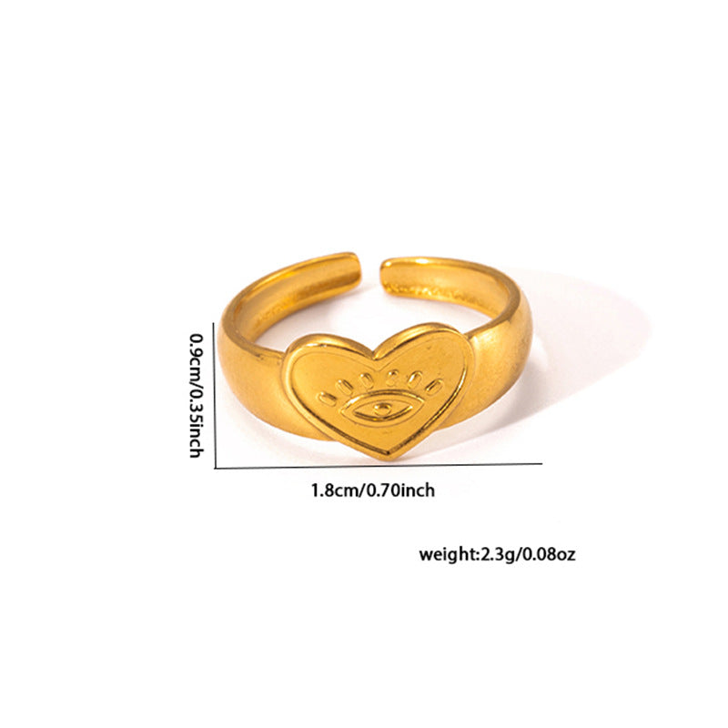 Geometry Pattern Stainless Steel Women's Ring