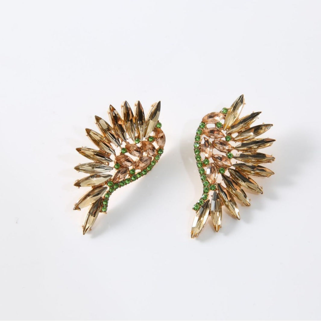 Exaggerated Earrings Crystal Zircon Micro-inlaid Retro