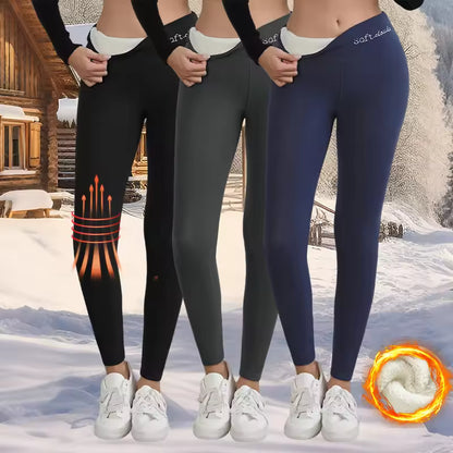Thermal Thick FLeece Lined Leggings for Cold Winter