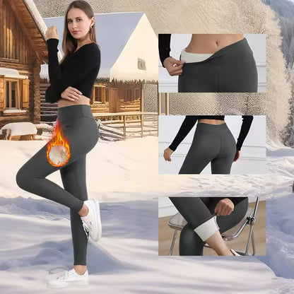 Thermal Thick FLeece Lined Leggings for Cold Winter