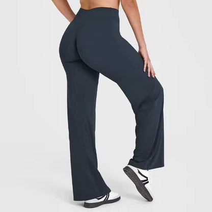 Women’s Casual Pants – High-Waisted, Loose-Fitting, Stretchy Straight-Leg Pants