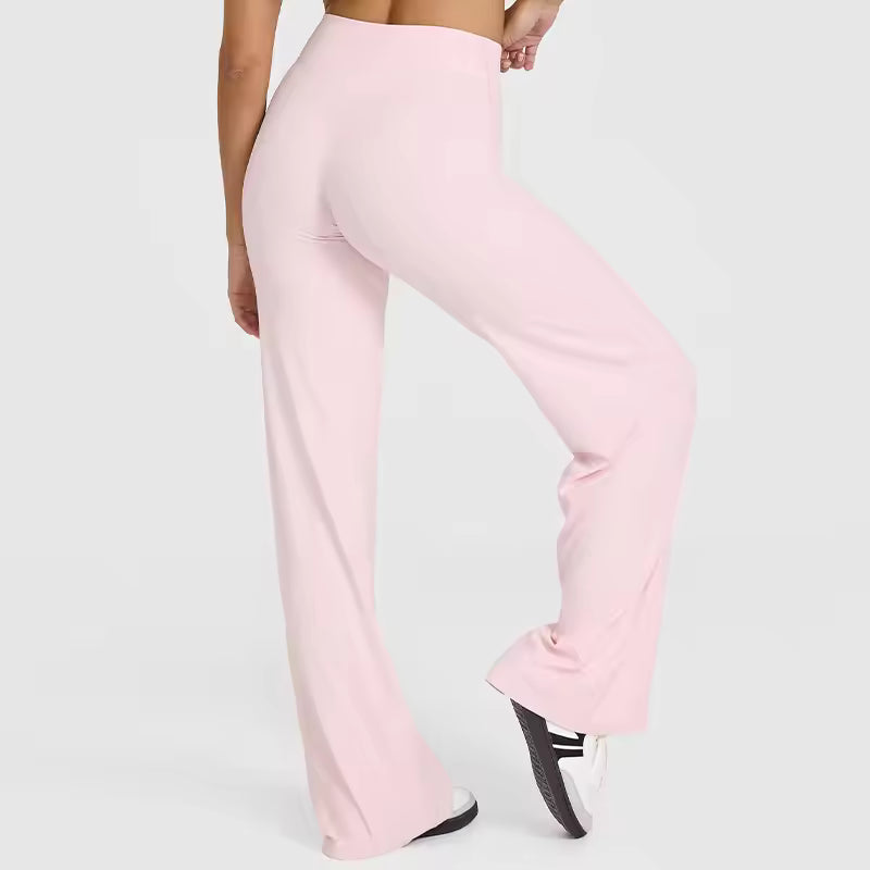 Women’s Casual Pants – High-Waisted, Loose-Fitting, Stretchy Straight-Leg Pants
