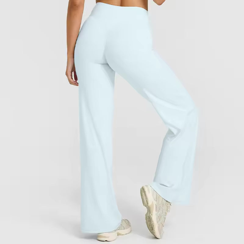 Women’s Casual Pants – High-Waisted, Loose-Fitting, Stretchy Straight-Leg Pants
