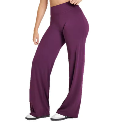 Women’s Casual Pants – High-Waisted, Loose-Fitting, Stretchy Straight-Leg Pants