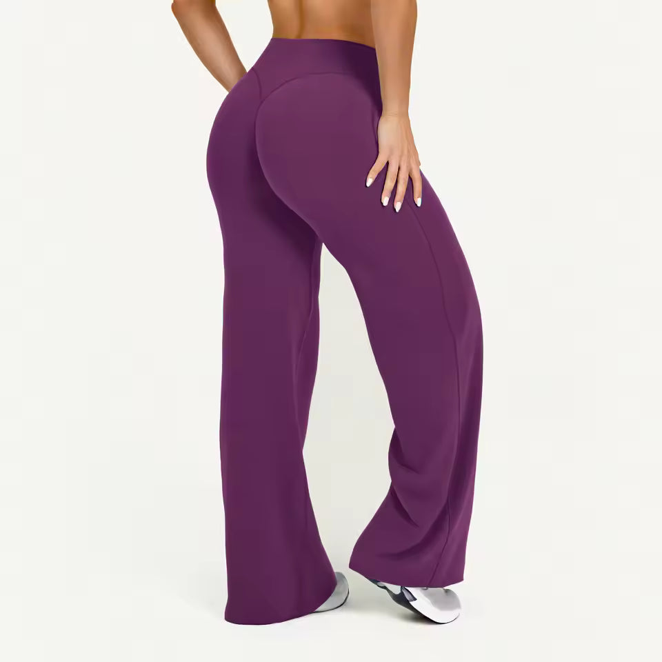 Women’s Casual Pants – High-Waisted, Loose-Fitting, Stretchy Straight-Leg Pants