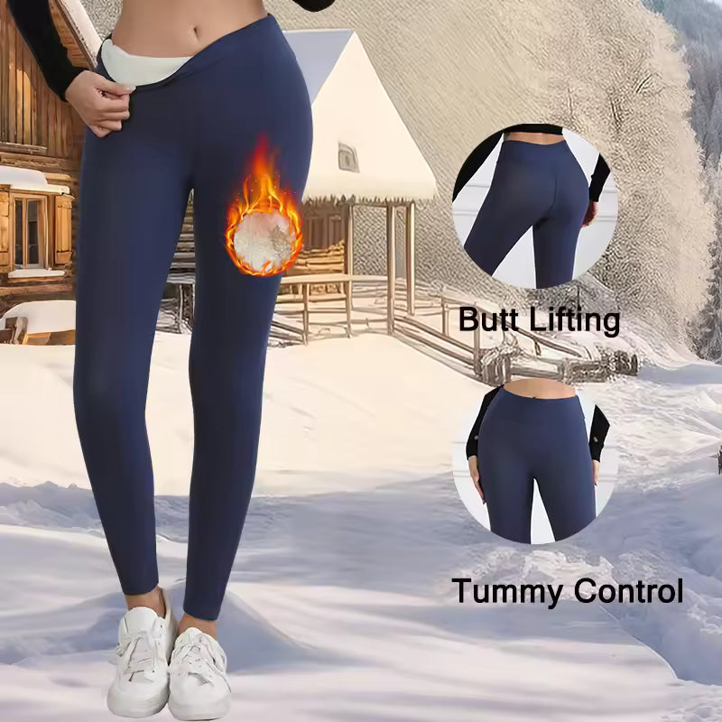 Thermal Thick FLeece Lined Leggings for Cold Winter