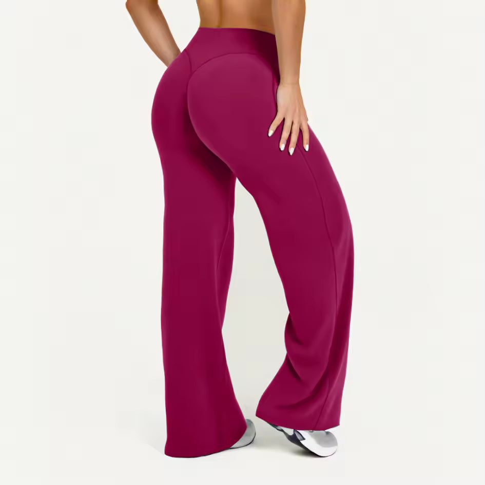 Women’s Casual Pants – High-Waisted, Loose-Fitting, Stretchy Straight-Leg Pants