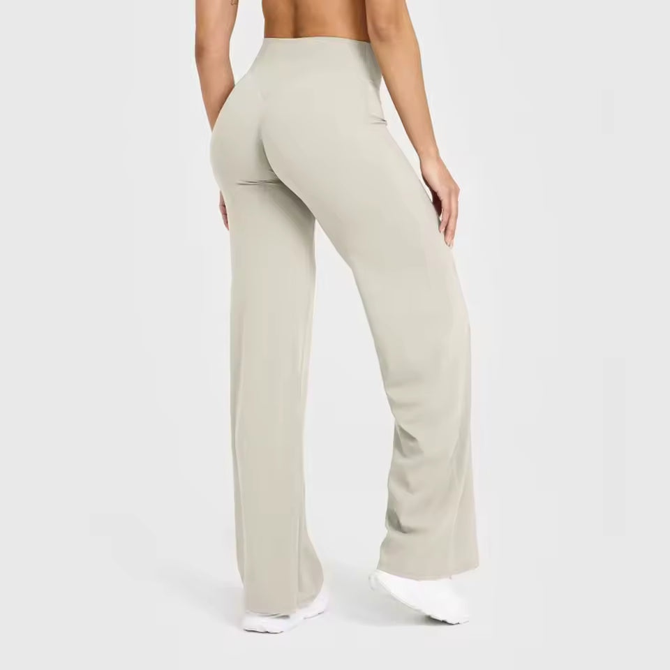 Women’s Casual Pants – High-Waisted, Loose-Fitting, Stretchy Straight-Leg Pants