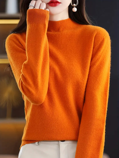 Women's Autumn Winter Round Neck Long Sleeve Sweater