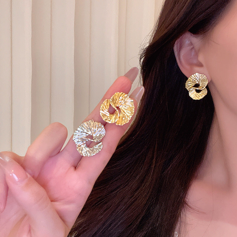 Geometric Irregular Metal Earrings For Women