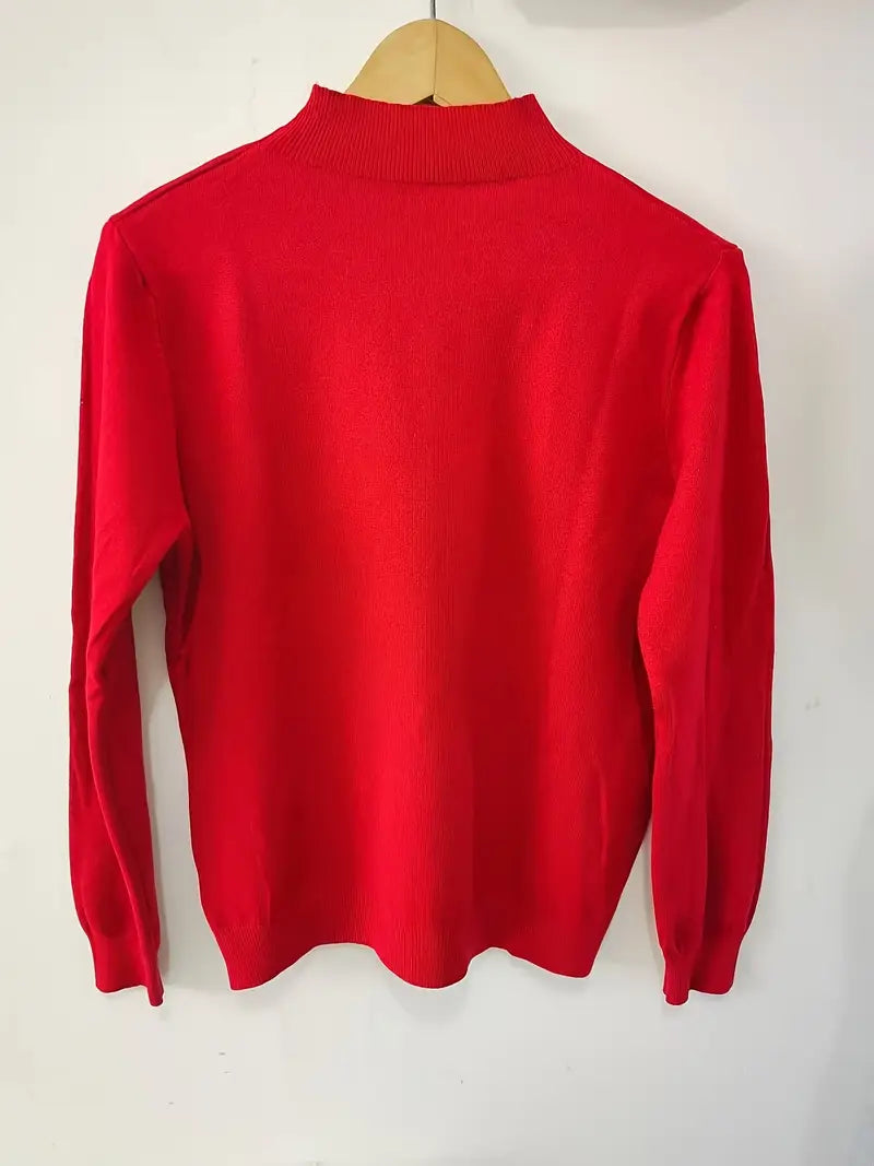 Women's Autumn Winter Round Neck Long Sleeve Sweater