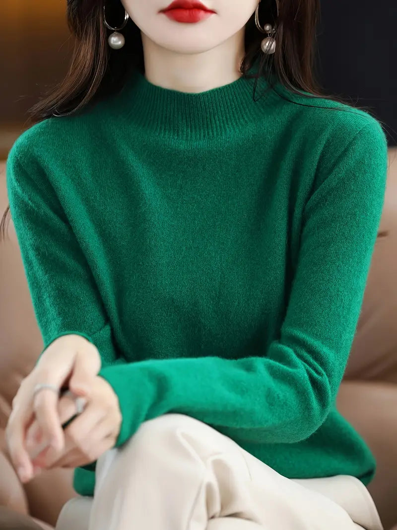 Women's Autumn Winter Round Neck Long Sleeve Sweater