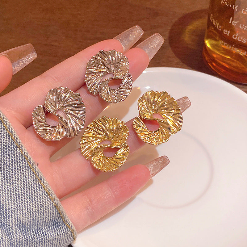 Geometric Irregular Metal Earrings For Women
